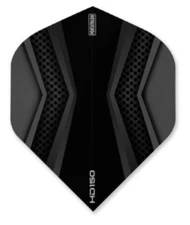 PENTATHLON GREY/BLACK HD150 Standard Dart Flights - 150 Micron 5 sets 15 flights