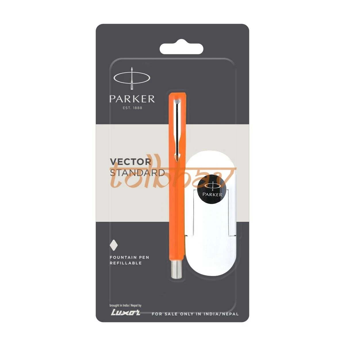 Parker Vector Standard Chrome Trim CT Fountain Pen Light Blue