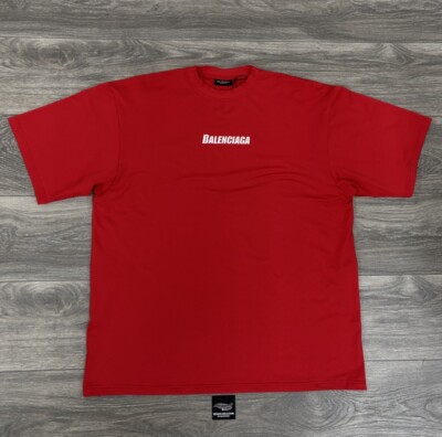 Size S - Balenciaga Oversized Swimwear Tee Red | BRAND NEW | eBay