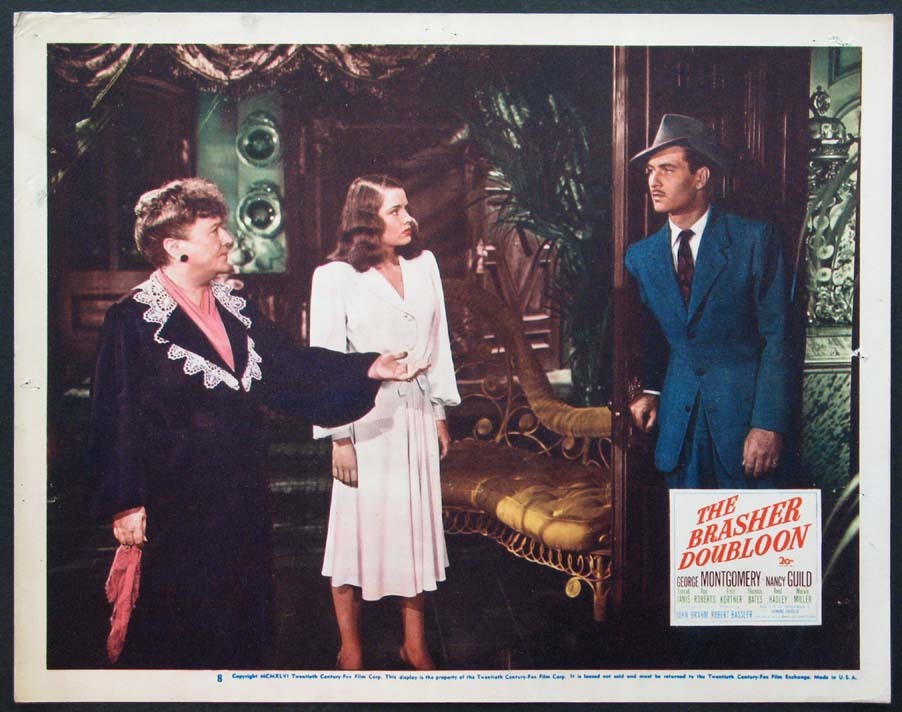 Image 1 - THE BRASHER DOUBLOON GEORGE MONTGOMERY DETECTIVE NOIR 1947 LOBBY CARD #8