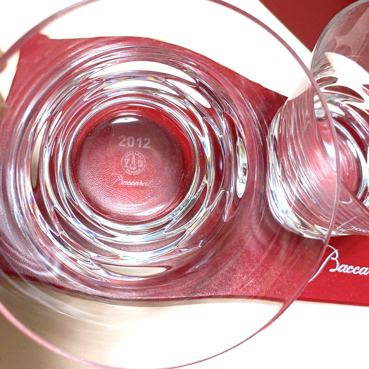 Baccarat LOLA Tumbler Crystal Rock 2 Pairs Glasses Unused with Box