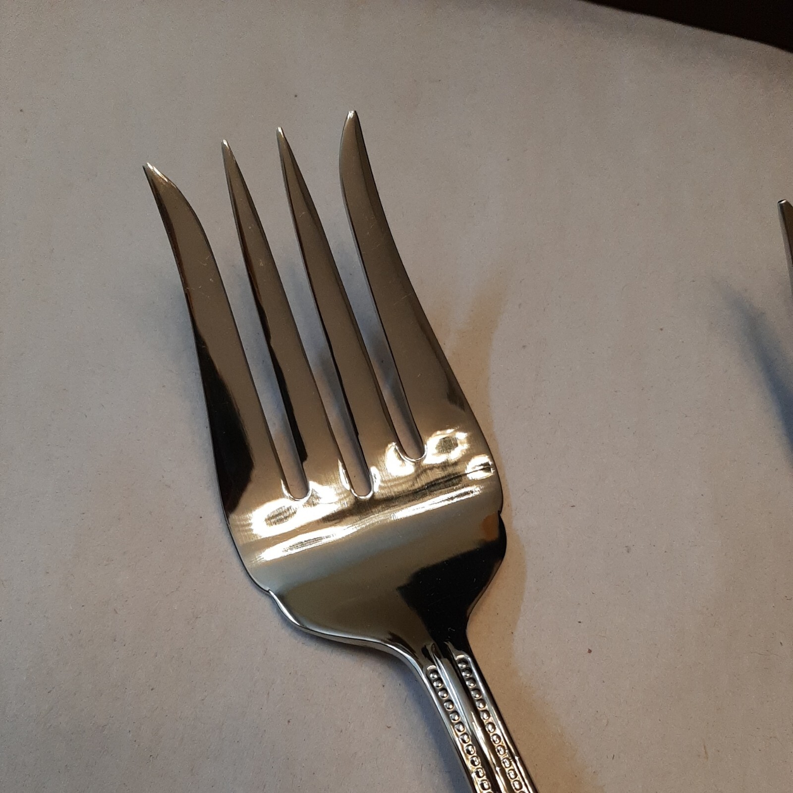 1 Lenox ALCOTT Stainless 18/10 Glossy Silverware Serving Fork eBay