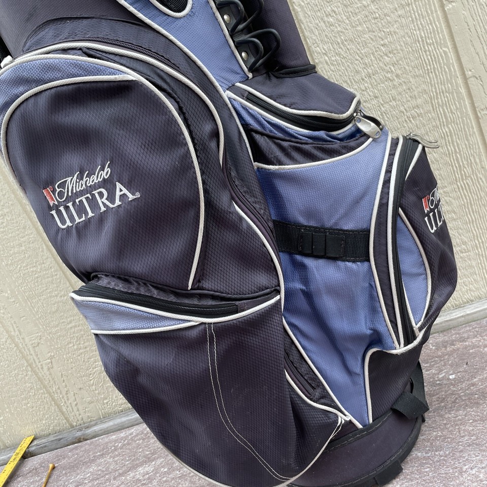 Callaway 15 Way Cart Golf Bag Blue Michelob Ultra Cooler Pocket Faded