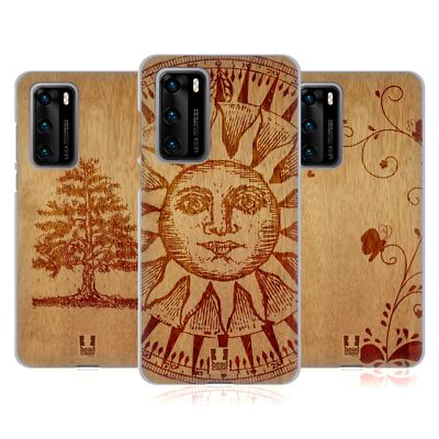 HEAD CASE DESIGNS WOOD ART SOFT GEL CASE FOR HUAWEI PHONES 4