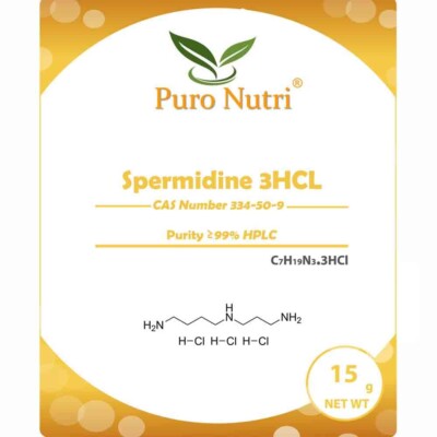 99%+ Spermidine Supplements Trihydrochloride Spermidine 3HCL Powder Cas 334-50-9