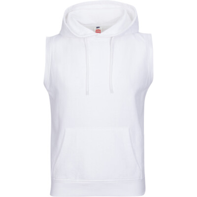 Mens Workout Hoodie Sleeveless Muscle Tank Top Gym Pullover Hooded Sweatshirt