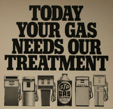 STP Gas Treatment Pumps Dirty Carburetor Vintage Print Ad 1974