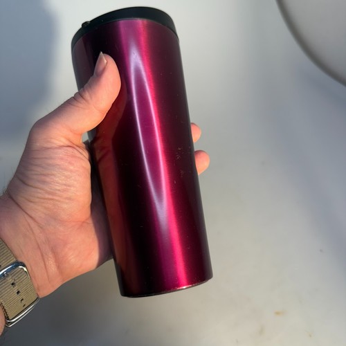 Starbucks Tumbler 16oz Stainless Steel Fuchsia Siren Leak Proof Rubber Base Mug - Picture 6 of 18
