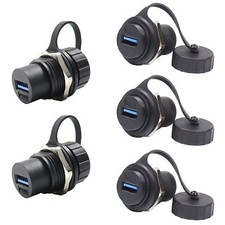 5pcs Usb3.0 Waterproof Connectorindustrial Panel Mount Bulkheadfemale To Female