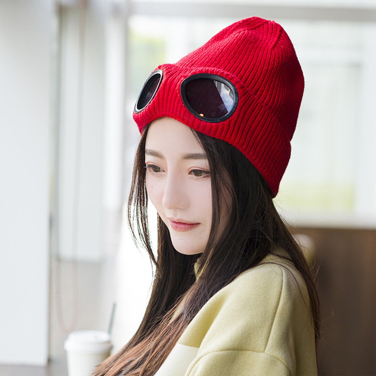 Teens Men Beanie CP Knitted Hat Woolen Winter Hats Cap Sunglasses Punk Caps  2024 - Main Image