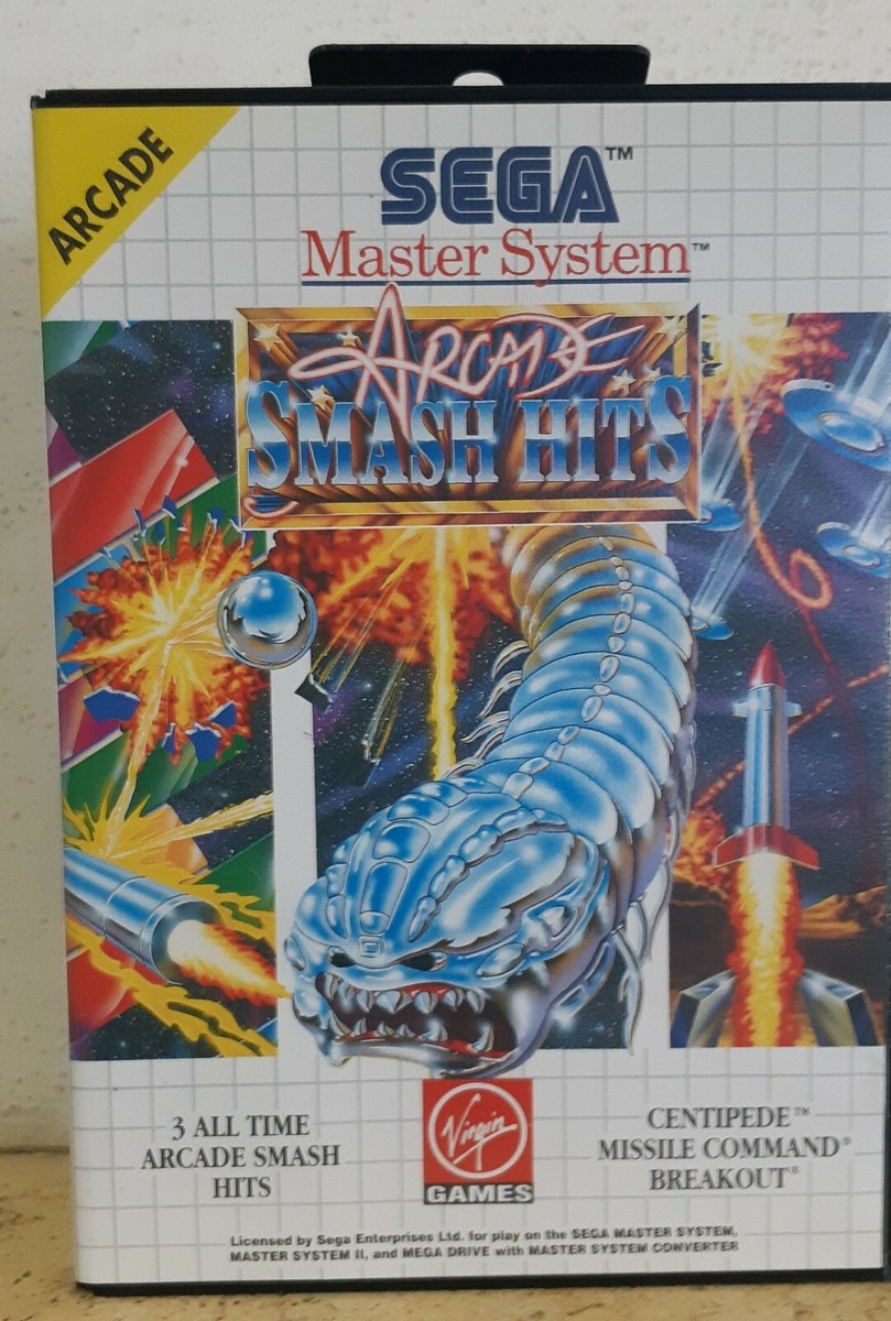 Jeu Vidéo Arcade Smash Hits - Sega Master System Complet (boîte, Notice), Occasion En Bon état