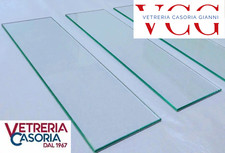 MENSOLE IN VETRO  2pz 55,5 cm x 33,3  cm spessore 4mm filo lucido