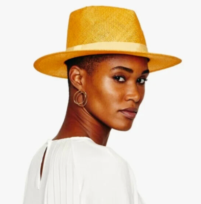 Eugenia Kim M1513 Womens Orange Woven Blaine Fedora Hat One  display picture 2