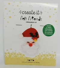 SANTA CLAUS -- CREATE IT: FELT FRIENDS CHRISTMAS TREE ORNAMENT KIT GIFT TOPPER 