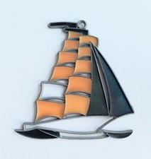 Faux Stained Glass Sailboat Stained Glass Suncatcher Overlay