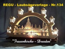 FRAUENKIRCHE von DRESDEN - REGU - Laubs&auml;gevorlage Nr134 in zwei untersch. Gr&ouml;&szlig;en