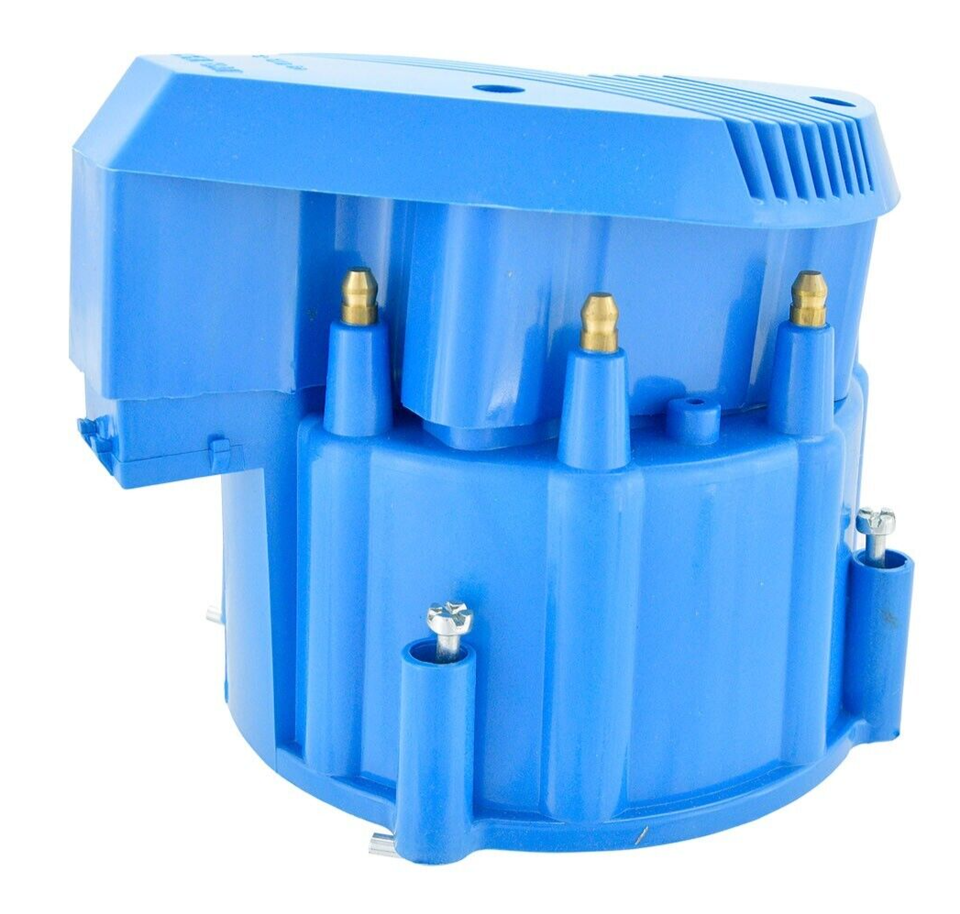 V8 Chevy GM Blue HEI Large Distributor Cap Rotor Kit SBC BBC 305 327 ...