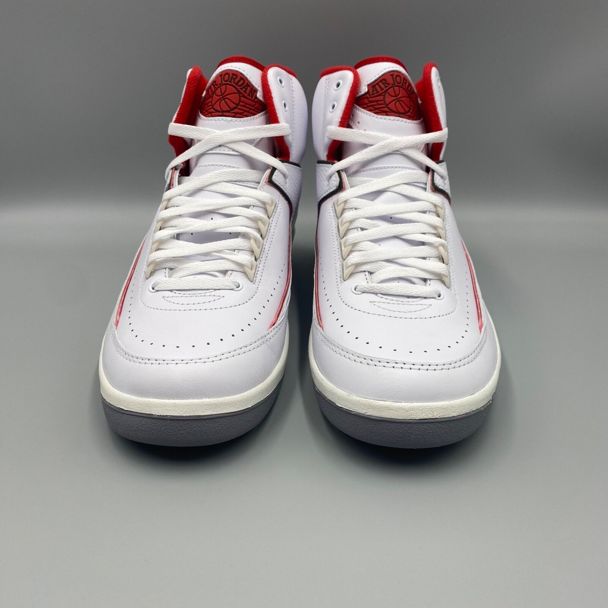 Air Jordan Men's Retro 2 Origins DR8884-101 White/Red/Green