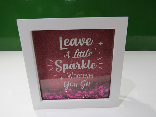 NEW SPARKLY HANGING WALL PLAQUES FOR THE NURSERY IN PINK OR SILVER. - Picture 2 of 3