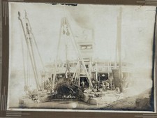 1800s 8x10 Cabinet Card photo River STEAMBOAT Side Wheeler U.S. SNAG BOAT