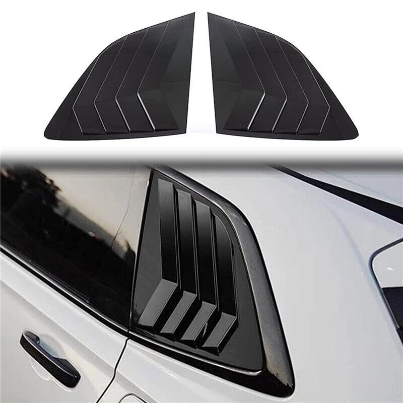 Gloss Black Rear Window Shutter Louver Cover Trim For Honda CR-V CRV 2023-2025