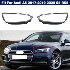 Clear Headlight Headlamp Lens Cover Shell+Glue For Audi A5 2017-2019 2020 S5 RS5