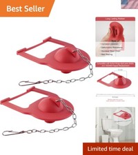 2 Pack Toilet Flapper Replacement - Fit Kohler Models with Stainless Steel Chain