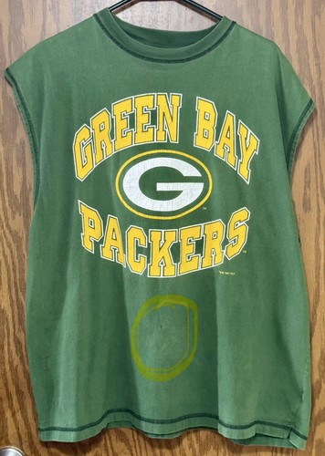 The Edge Used Green Bay Packers XL Cotton Muscle Shirt W/Graphics•GC - Picture 13 of 18