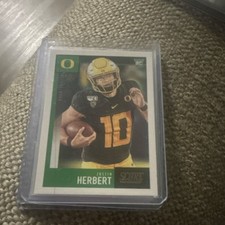 Panini 2020 Score Rookie Justin Herbert #362 Oregon Ducks Football Card. rookie card picture