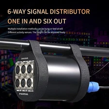 6-channel DMX Signal Output Splitter 3-Pin Standard DMX Signal Amplifier For DJ