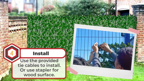 3m Artificial Hedge Fake Ivy Leaf Garden Fence Privacy Screening Roll Wall Panel - Picture 6 of 13