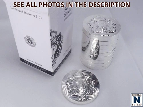 NobleSpirit (DB) GEM BU Scottsdale Mint 10x .999 2oz Round Stacker Roll =  20oz