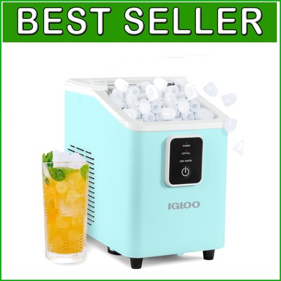 Self-Cleaning Portable Ice Maker - Produces 26 lbs Daily, Compact & Stylish