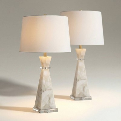 Possini Euro Marcy 28'' High Alabaster Table Lamp Set of 2