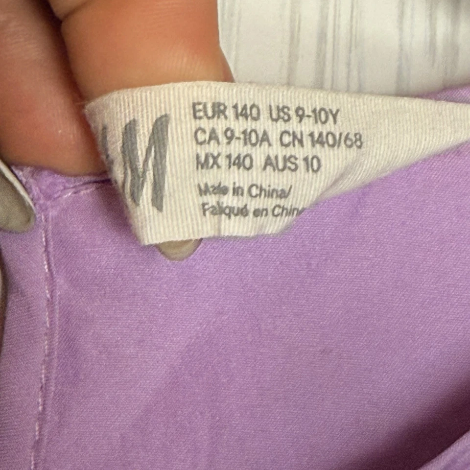 Vestido de fiesta H&M para niñas talla 9-10 púrpura lentejuelas cambio sin mangas cuello redondo Foto 4 de 4