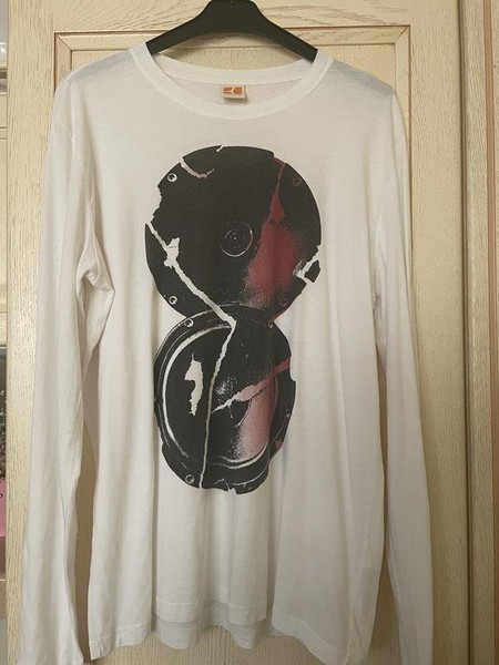 Men BOSS Orange Sweater White Cotton 40 /L / 48