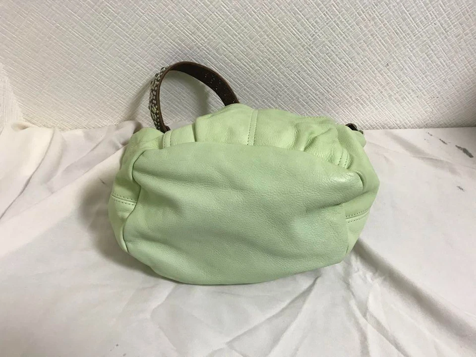 Tylie Malibu Shoulder Hobo Tote Bag Purse Leather in Light Green USED Good Cond - Image 4 of 4