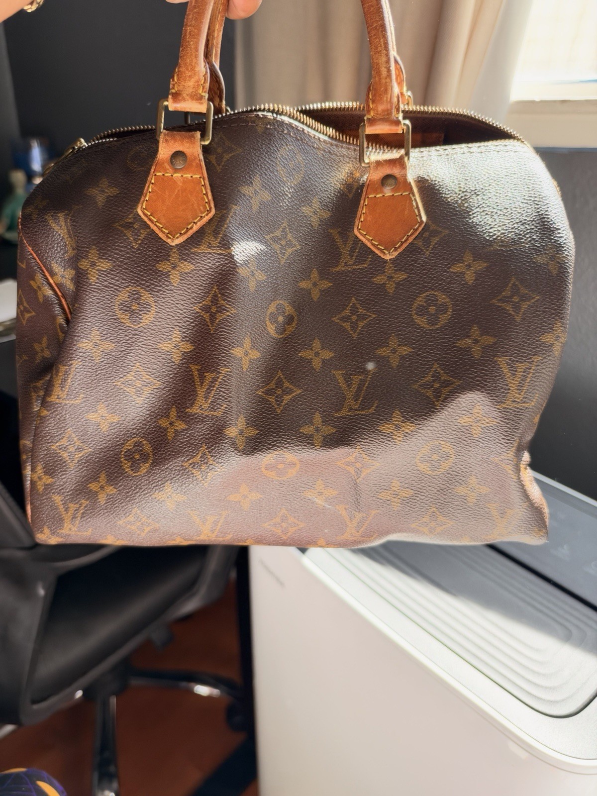 LOUIS VUITTON Monogram Speedy 30 Hand Bag M41526 LV Auth 93325