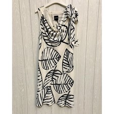 NIC + ZOE Cream Black Sleeveless Dress 14P