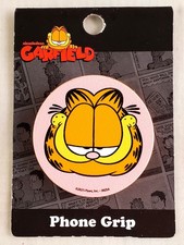 New Garfield Phone Grip - Nickelodeon Comic Art Pop Style - Pull to Grip - Pink