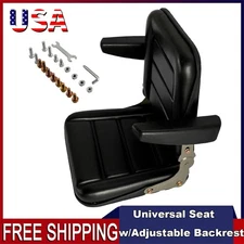 New Universal Seat for Forklift Garden Tractor Lawn Mower w/Adjustable Backrest