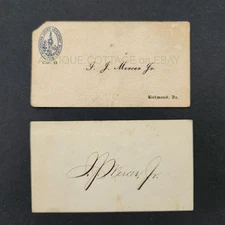 antique IJ MERCER Jr richmond va RICHMOND LIGHT INFANTRY BLUES 1793 Co B CARDS