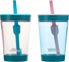 14oz BPA-Free Spill-Proof Kids Tumbler With Straw - 2-Pack in Bright Colors