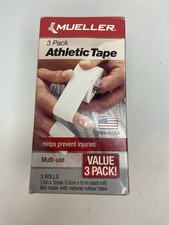 Mueller 3 Pack Athletic Tape, 1.5 X 10yds Multi Use Helps Prevent Injuries