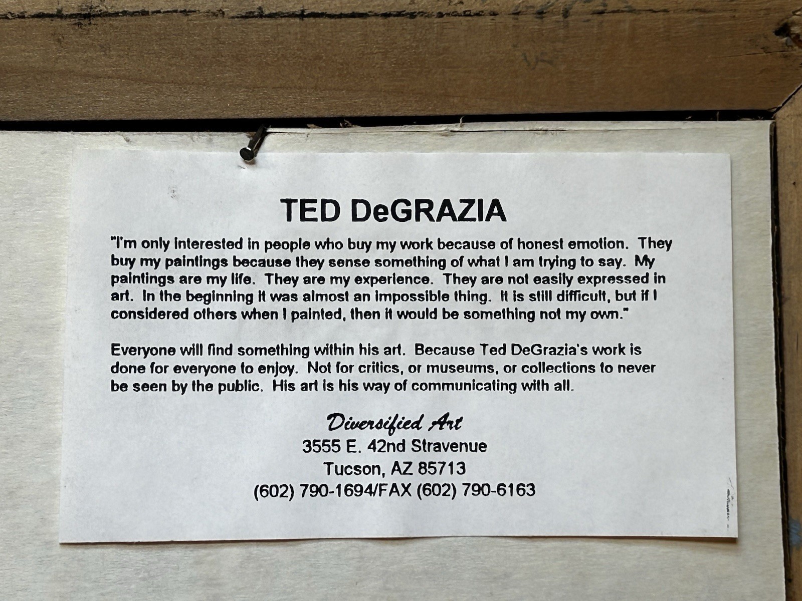 VTG Ted DeGrazia “Home At Last" Print Midnight Sketch 1972 RARE!