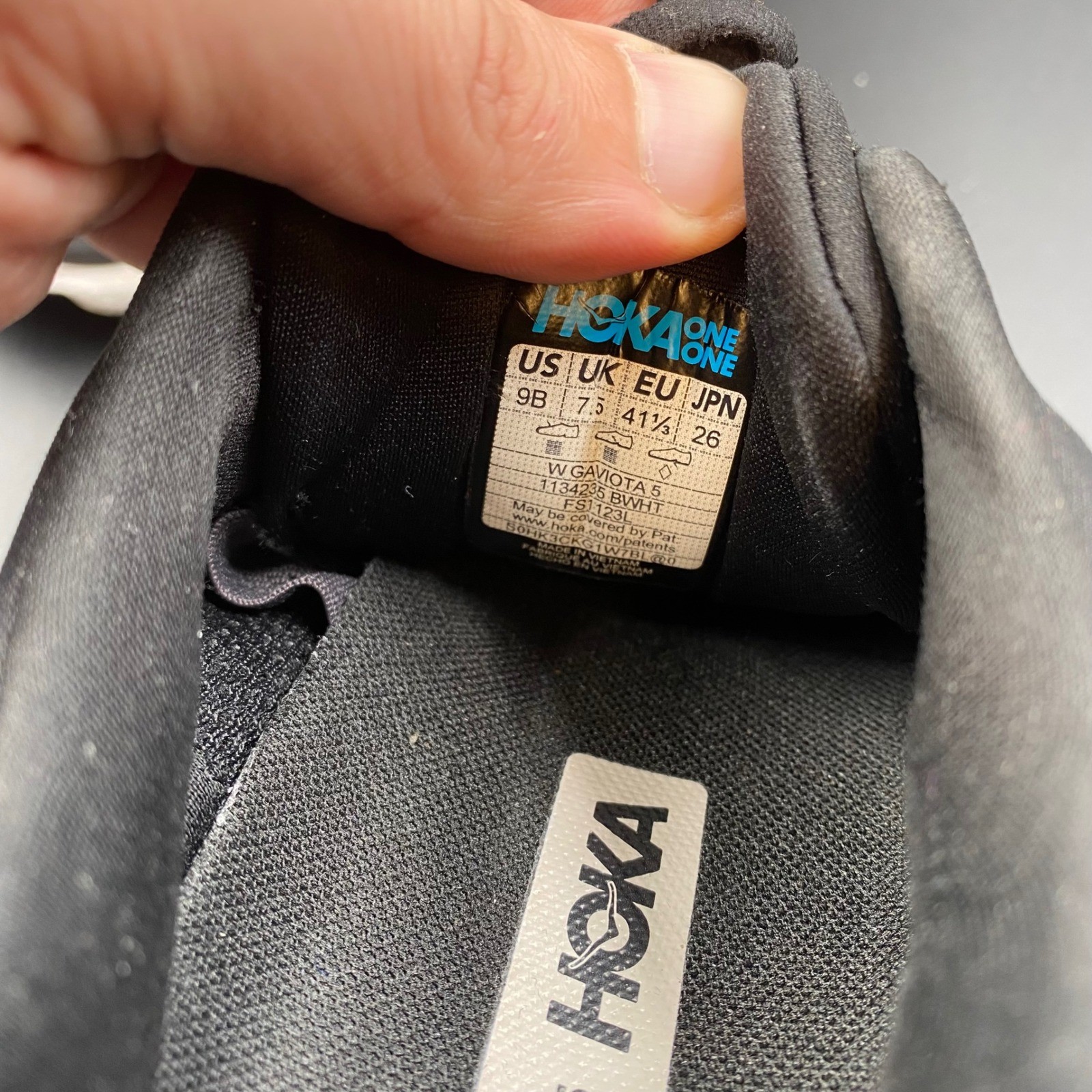 Hoka Gaviota 5 Running Shoes Women 9 Black White Stability 1134235 BWHT Mesh thumbnail 6