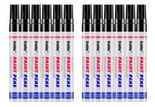 Black Paint Markers, 12 Pack Oil-Based Waterproof Quick Dry Permanent Paint P...