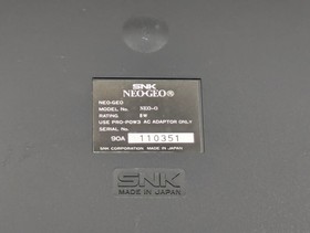 Neo Geo AES Console NEO-0 SNK Joystick Controller AC Adapter Tested Japan