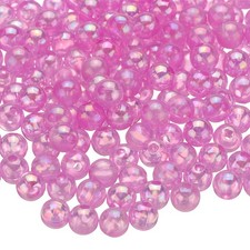1000pcs Acrylic Round Beads AB Colors 6mm Loose Craft Beads Light Purple AB