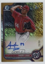 2022 Bowman Chrome Prospect Gold Shimmer Refractor /50 Andry Lara #CPA-AL Auto